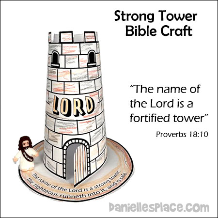 Strong Tower 3D Paper Bible Craft for Children's Ministry