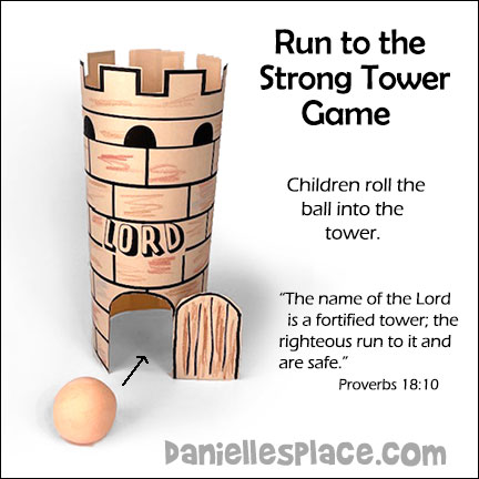 Run to the Strong Tower Bible Lesson Review Game for Children's Ministry