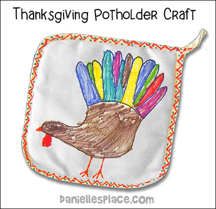 Thanksgiving Potholder Craft for Children