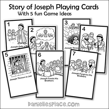The Story of Joseph Playing Cards for Children's Ministry
