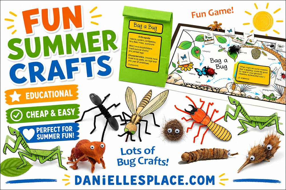Fun Summer Bug Crafts and Games for Kids - Educational Crafts, Cheap & Easy 