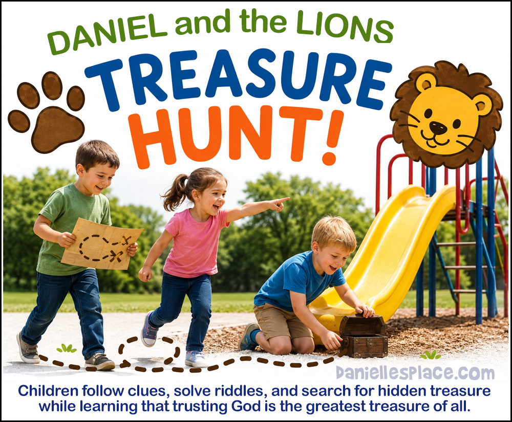Daniel and the Lions Treasure Hunt Activity for Children's Ministry