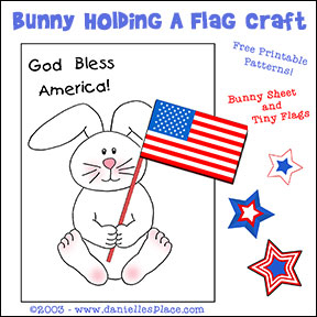 Patriotic Bunny Craft for Kids