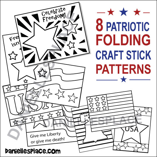 Patriotic Folding Craft Stick Craft Patterns