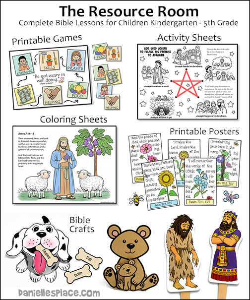 Sunday School Curriculum for Children- Bible Lessons, games, and crafts