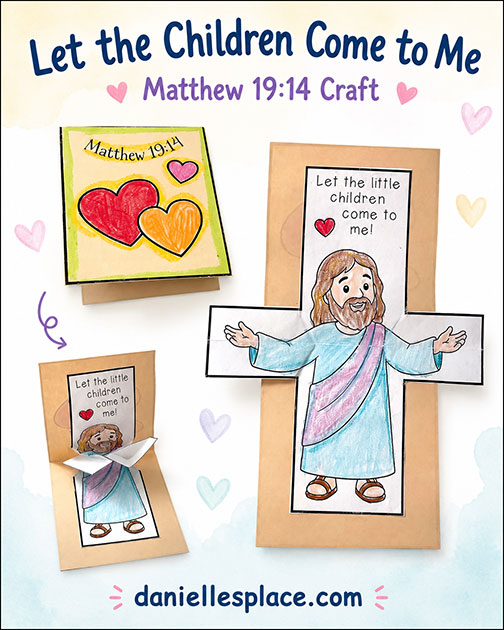 Let the Children Come to Me Card Bible Craft