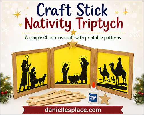 Christmas Triptych Craft Stick Craft for Children