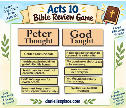 Peter Thought, God Taught Acts 10 Bible Review Game