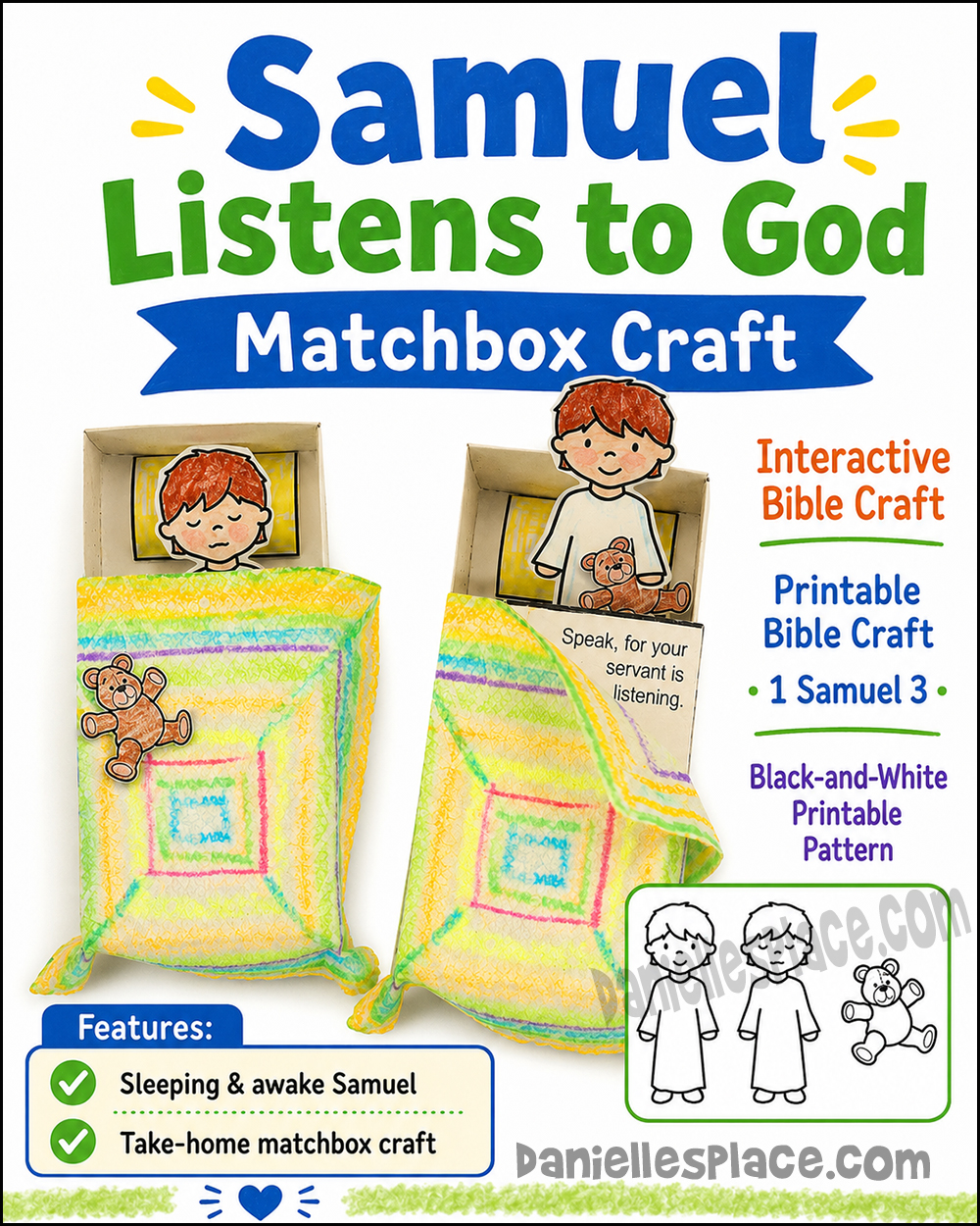 Samuel Listens to God Matchbox Craft for Sunday School