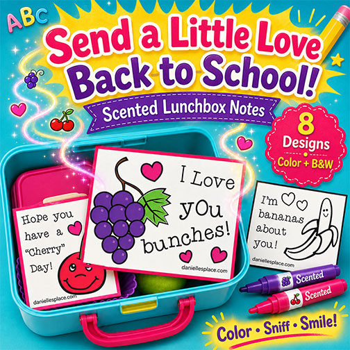 Back-to-School Scented Lunchbox Notes Printable. 