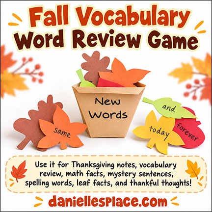 Fall Leaves and Paper Basket Craft and Games for Learning.