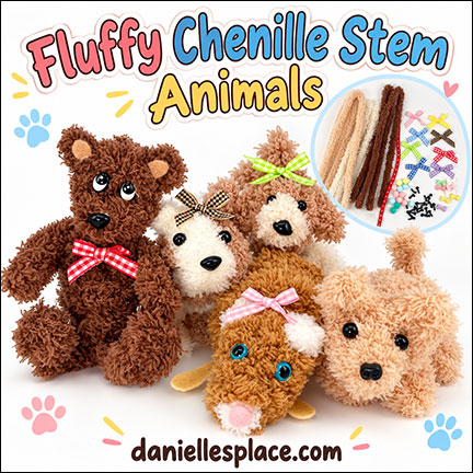Fluffy Chenille Stem Animals Creative Craft for Children