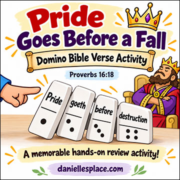 Pride Goes Before a Fall King Herod Domino Bible Verse Activity