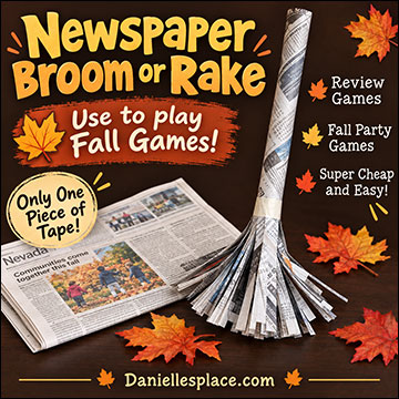 Newspaper Broom or Racke for fall games