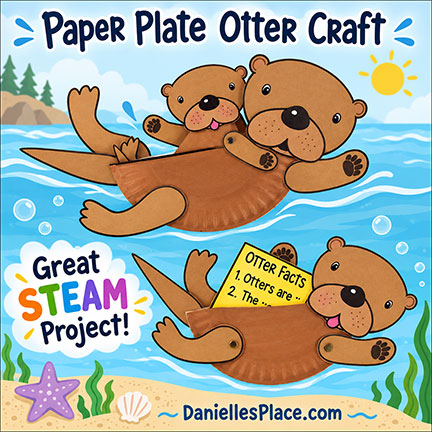 Sea Otter Paper Plate Craft and Learning Activities for Children