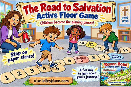 The Roman Road to Salvation Active Floor Game for Sunday School and Children's Ministry