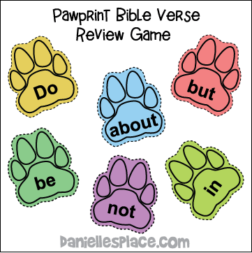 Pawprint Bible Verse Review Game