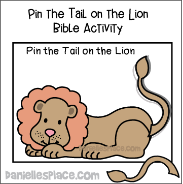Pin the Tail on the Lion Bible Activity 