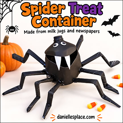 "Milk Jug Spider Craft for Halloween -  Recycle Craft www.daniellesplace.com