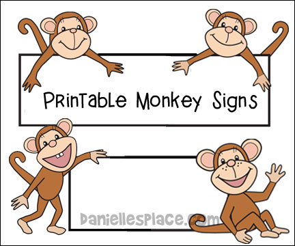 monkey template preschool