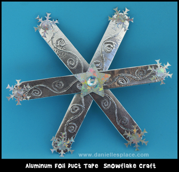 Easy Foil Snowflake Craft for Preschoolers