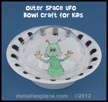 Popsicle Stick UFO - Easy Space Craft for Kids at