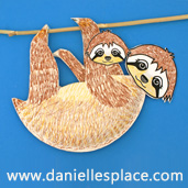 Paper Plate Sloth Craft from www.daniellesplace.com