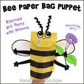 Paper Bag Bee Puppet