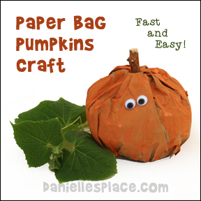 Paper Bag Pumpkins Craft for Kids from www.daniellesplace.com