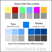 Tints and Shade Activity Sheet