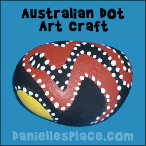 Australian Dot Art Craft for Kids. Great for Australian Unit Study