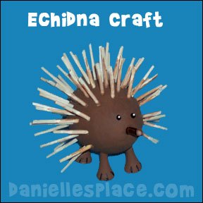 Echidna Craft for Kids - Australian Animal Crafts from www.daniellesplace.com 