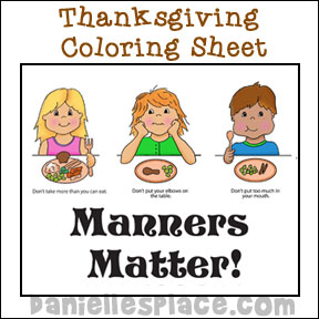 good manners for kids coloring