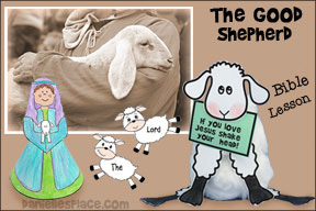"The Good Shepherd" Free Bible Lesson for Children's Church and Children's Ministry from www.daniellesplace.com