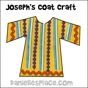 Free Sunday School Lesson for Children -Joseph - A Very Colorful Story