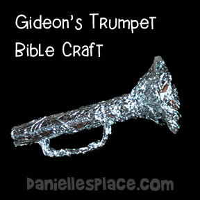 Gideon's Trumpet Bible Craft from www.danielllesplace.com