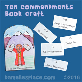 Moses Ten Commandments Booklet from www.daniellesplace.com