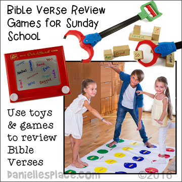 Bible Verse Review Games Using Children's Toys and Games from www.daniellesplace.com