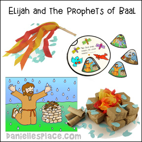 Elijah and the Prophets of Baal Bible Lesson with Crafts and Activities from www.daniellesplace.com