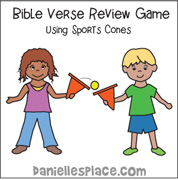Bible Verse Review Game Using Sports Cones