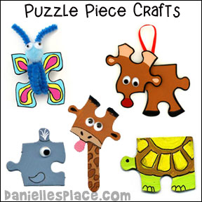 Puzzle Piece Crafts for Kids