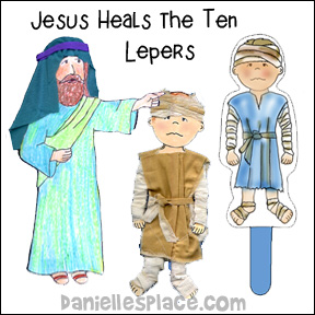 Jesus Heals the Ten Lepers Bible Crafts