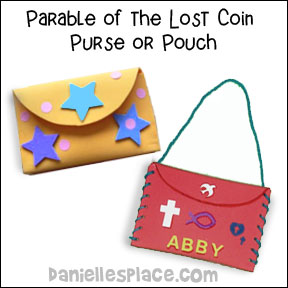 Parable of the Lost Coin Purse or Pouch Craft from www.daniellesplace.com