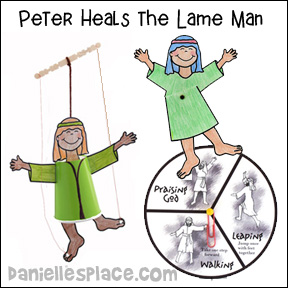 Peter Heals the Lame Man Bible Crafts