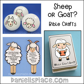 Goat or Sheep Bible Crafts and Games for Sunday School and Children's Ministry from www.daniellesplace.com