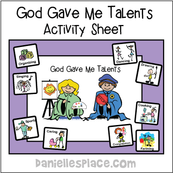 talents bible kids parable crafts activities story activity school joseph god daniellesplace sunday preschool worksheet gives lessons lesson gave church