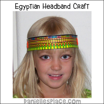 Egyptian Headband Craft for Children from www.daniellesplace.com