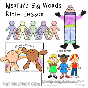 Martin's Big Words Sunday School Lesson for Children from www.daniellesplace.com