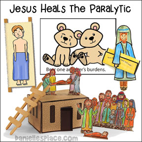 Jesus Heals the Paralyzed Man Bible Crafts and Lesson from www.daniellesplace.com