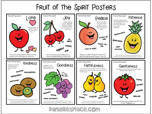 Download Fruit of the Spirit Bible Crafts and Bible Games For Sunday School